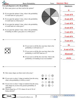 Answer Key
1-10
92 83 75 67 58 50 42 33 25 17
11-12
8
0
      
1) How many pieces are there total in the spinner?
2) If you s