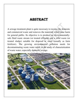 Sewage Treatment Plant Project Overview | PDF | Sewage Treatment ...