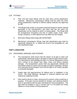 HDPE Pipe Installation Specifications | PDF | Pipe (Fluid Conveyance ...