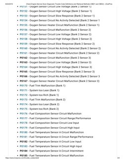 8/24/2019
Check Engine Service Soon Diagnostic Trouble Code Definitions and Retrieval Methods (OBD1 and OBD2) - 2CarPros
http