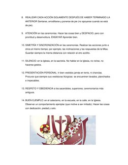 8. REALIZAR CADA ACCIÓN SOLAMENTE DESPUÉS DE HABER TERMINADO LA 
ANTERIOR Sentarse, arrodillarse y ponerse de pie (no apoyars