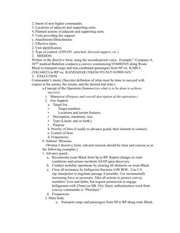 Reconnaissance Operational Order Army Convoy Operation Order Template | PDF | Land Mine | Reconnaissance