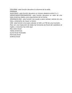 COLUMNA: (https://excelyvba.com/funcion-fila-row-en-ingles-y-funcion-columna-column-en-ingles/) esta función devuelve la colu