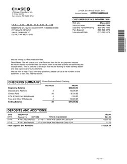 000000999998685
CUSTOMER SERVICE INFORMATION
00680710201000000022
 1  4
  
Page
of
INSTANCES
AMOUNT
DATE
DESCRIPTION
AM