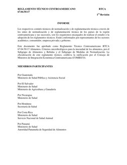 REGLAMENTO TÉCNICO CENTROAMERICANO            
            RTCA 
67.04.50:17 
 
                                        1ra R