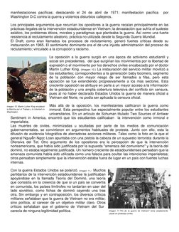 manifestaciones pacíficas; destacando el 24 de abril de 1971; manifestación pacífica  por 
Washington D.C contra la guerra y