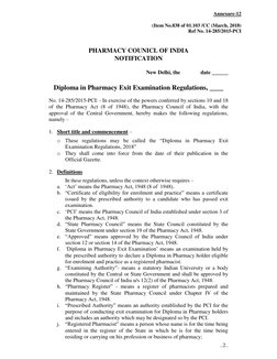 Annexure-12  
 
(Item No.838 of 01.103 /CC (March, 2018) 
Ref No. 14-285/2015-PCI 
 
 
 
 
 
 
 
 
 
 
 
PHARMACY COUNICL OF