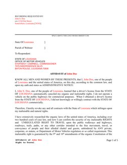 RECORDING REQUESTED BY:
John S. Doe
c/o 1234 Elm Street
Somewhere, Louisiana [76543]
 
SPACE ABOVE THIS LINE FOR RECORDER’S U