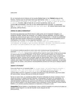 Leelo amor 
 
En un momento de la historia en la novela Maldad bajo el sol, Poirot asegura dos 
hechos; hechos que en princ