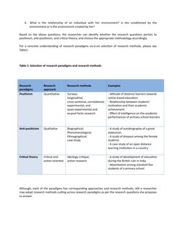 4.
What  is  the  relationship  of  an  individual  with  her  environment?  Is  she  conditioned  by  the
environment or is