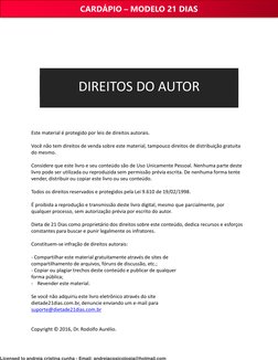 DIREITOS DO AUTOR
Este material é protegido por leis de direitos autorais.
Você não tem direitos de venda sobre este material