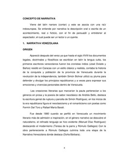 4 
 
CONCEPTO DE NARRATIVA 
Viene del latín narrare (contar) y este se asocia con una raíz 
indoeuropea. Se entiende por na