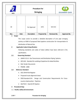 Stringing Procedure.pdf Pipeline Stringing Procedure Overview | PDF | Crane (Machine) | Pipe ...