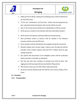 Stringing Procedure.pdf Pipeline Stringing Procedure Overview | PDF | Crane (Machine) | Pipe ...