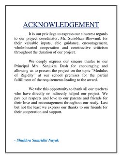 ACKNOWLEDGEMENT 
It is our privilege to express our sincerest regards 
to our project coordinator, Mr. Susobhan Bhowmik for