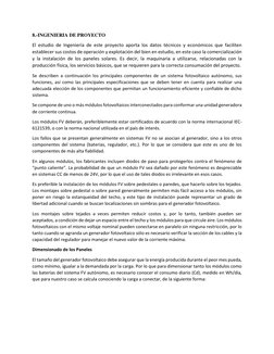 8.-INGENIERIA DE PROYECTO 
El estudio de Ingeniería de este proyecto aporta los datos técnicos y económicos que faciliten 
es