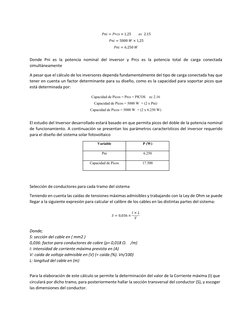 Donde Pni es la potencia nominal del inversor y Prcs es la potencia total de carga conectada 
simultáneamente 
A pesar que