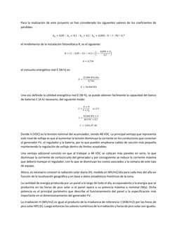 Para la realización de este proyecto se han considerado los siguientes valores de los coeficientes de 
pérdidas: 
 
el rendim