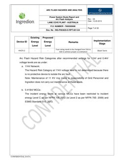ARC FLASH HAZARDS AND ANALYSIS 
 
 
Power System Study Report and  
Arc Flash Analysis 
Rev :  0A 
Date : 12-20-2013 
LANE
