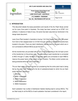 ARC FLASH HAZARDS AND ANALYSIS 
 
 
Power System Study Report and  
Arc Flash Analysis 
Rev :  0A 
Date : 12-20-2013 
LANE