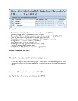 Combined Production Order Processing Guide | PDF | Business Process ...