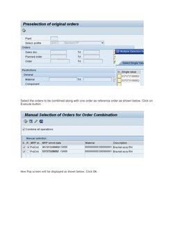 Combined Production Order Processing Guide | PDF | Business Process ...