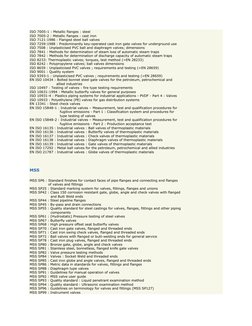 Comprehensive Valve Standards List | PDF | Valve | Pipe (Fluid Conveyance)