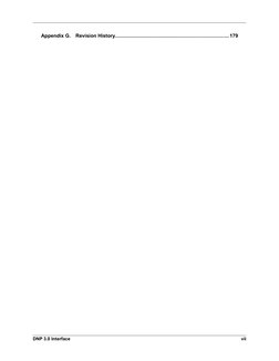 Appendix G.
Revision History................................................................................179
DNP 3.0 Inter
