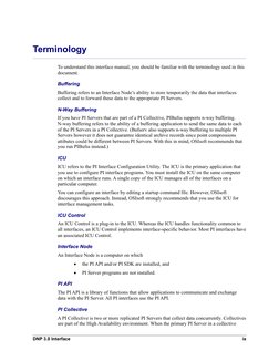 Terminology
To understand this interface manual, you should be familiar with the terminology used in this 
document.
Bufferin
