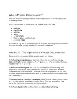 Understanding Process Documentation | PDF | Business Process ...