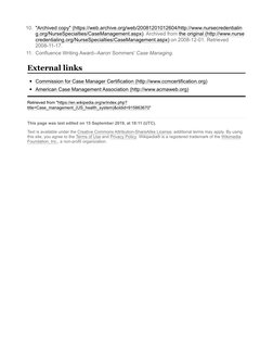 10. "Archived copy" (https://web.archive.org/web/20081201012604/http://www.nursecredentialin
g.org/NurseSpecialties/CaseManag