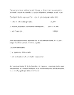 IVA Acreditable en Actividades Mixtas | PDF | Impuesto al valor ...