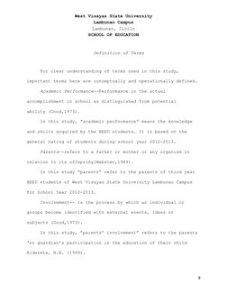 West Visayas State University  
Lambunao Campus 
Lambunao, Iloilo 
SCHOOL OF EDUCATION 
 
8 
 
 
Definition of Terms 
 
 
 
F