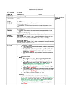 Form 4 Listening Lesson Plan | PDF | Lesson Plan | Educational Technology