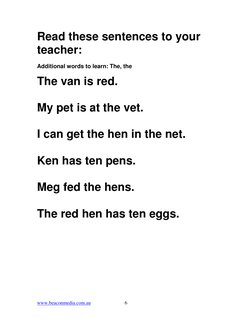 Three-Letter Word Sentences for Kids | PDF | Language Arts & Discipline