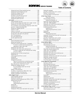 Service Manual
Table of Contents
 
SERVICE TRAINING
 
Setting the boom E-Stop manifold pressure ...................... 248