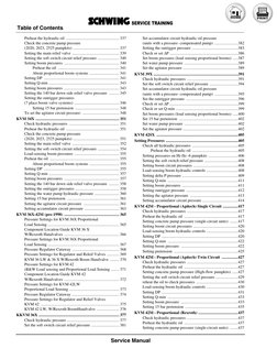 Service Manual
Table of Contents
 
SERVICE TRAINING
 
Preheat the hydraulic oil ...........................................