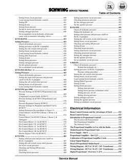 Service Manual
Table of Contents
 
SERVICE TRAINING
 
Setting boom circuit pressures ......................................