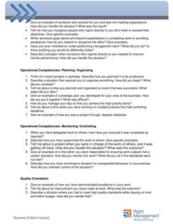 
Give an example of someone who worked for you and was not meeting expectations. 
How did you handle the situation? W