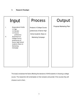 5 
 
V. 
Research Paradigm 
 
 
 
 
 
 
 
 
 
 
 
 
 
 
The study’s emphasis the factor affecting the decisions of SHS studen