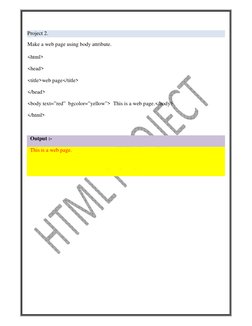 NIELIT O Level HTML Project Guide | PDF | Html | Html Element