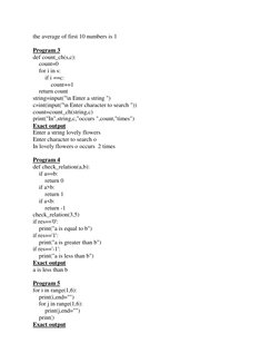 Python Debugging Exercises and Solutions | PDF | String (Computer ...