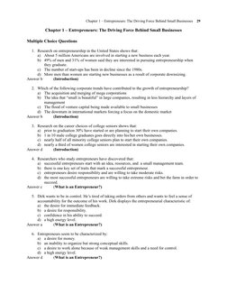 Chapter 1 – Entrepreneurs: The Driving Force Behind Small Businesses    29
Chapter 1 – Entrepreneurs: The Driving Force Behin