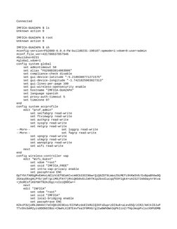 Connected
IMFICA-GUAZAPA $ ls
Unknown action 0
 
IMFICA-GUAZAPA $ root
Unknown action 0
 
IMFICA-GUAZAPA $ sh
#config-versi