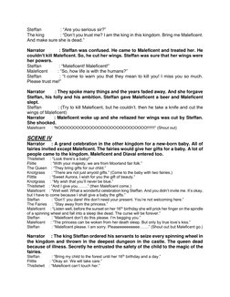 Maleficent Play Script Excerpt | PDF