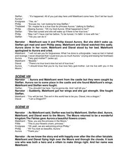 Maleficent Play Script Excerpt | PDF