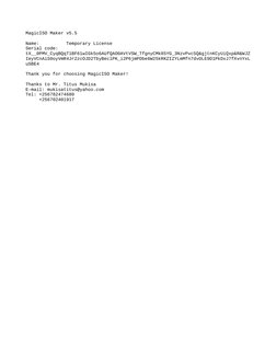 MagicISO Maker v5.5 License Code | PDF