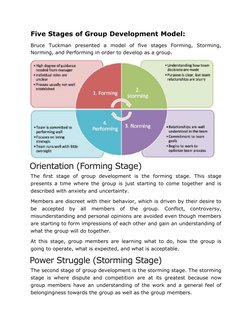 Tuckman's Five Stages of Group Development | PDF | Applied Psychology ...