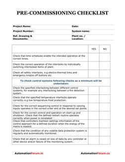 Electrical Panel Pre-Commissioning Checklist | PDF | Electrical Wiring ...