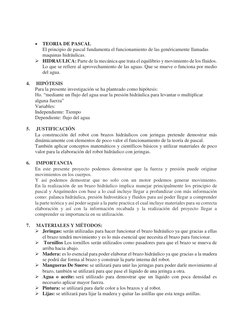  TEORIA DE PASCAL 
El principio de pascal fundamenta el funcionamiento de las genéricamente llamadas 
maquinas hidráulic